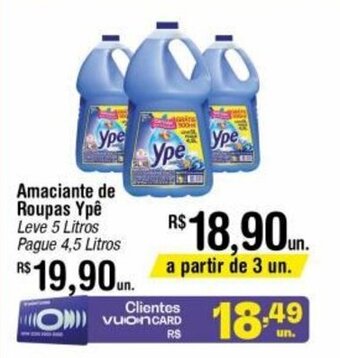 Fort Atacadista Amaciante de roupas Ype Leve 5L Pague 4.5L oferta