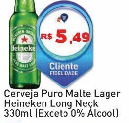 Tonin Superatacado Cerveja puro malte lager heineken long neck 330ml (exceto 0% álcool) oferta