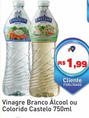 Tonin Superatacado Vinagre branco álcool ou colorido castelo 750ml oferta