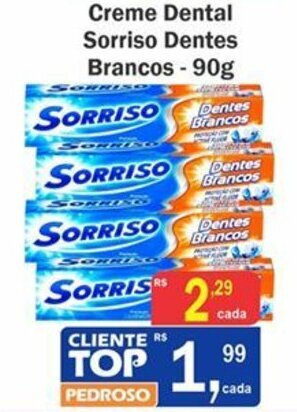Creme Dental Sorriso Dentes Brancos 90g