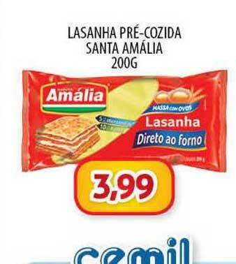 San Michel Supermercados Lasanha Pré-cozida Santa Amália 200g oferta