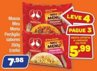 Costazul Supermercados Massa Meu Menu Perdigao sabores 350g oferta