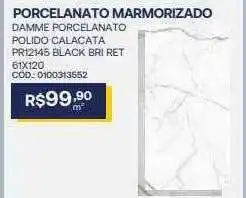Santa Cruz Acabamentos Porcelanato marmorizado damme porcelanato polido calacata black bri ret 61x120 oferta