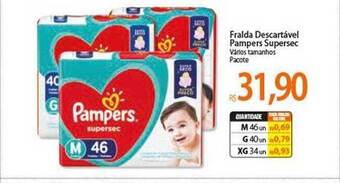 Atacadão Fralda descartável pampers supersec oferta