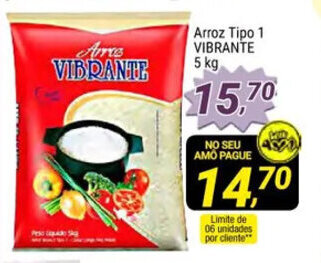 Amarelinha supermercados Arroz Tipo 1 Vibrante 5kg oferta