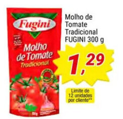 Molho de tomate Tradicional Fugini Sache 300g
