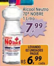 Amarelinha supermercados Alcool Neutro 70 Nobre 1L oferta