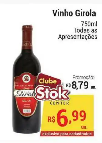 Stok Center Vinho Girola 750ml oferta
