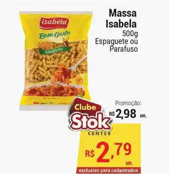 Stok Center Massa Isabela 500g oferta