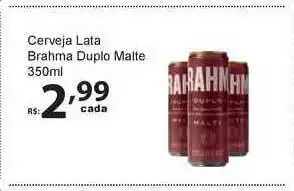 Super Luna Cerveja Lata Brahma Duplo Malte 350ml oferta