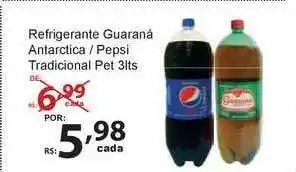 Super Luna Refrigerante Guaraná Antarctica Pepsi Tradicional 3L oferta