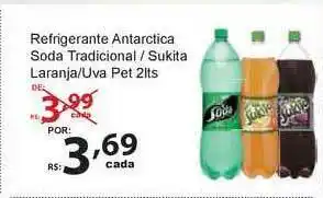 Super Luna Refrigerante Antarctica Soda Tradicional Sukita Laranja Uva 2L oferta