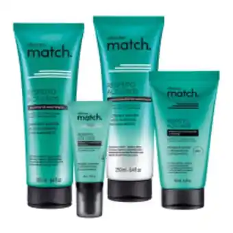 O Boticário Combo match respeito aos lisos manutenção: shampoo + condicionador + máscara + protetor térmico oferta