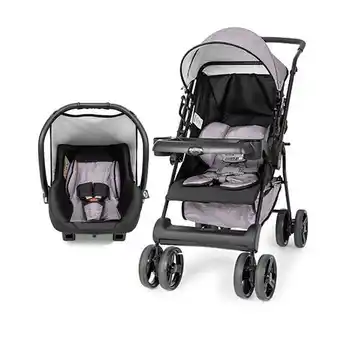 Combo carrinho solare e bebe conforto tutti baby - cinza mescla