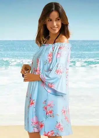 Posthaus Bonprix - saída de praia floral rose ombro a ombro oferta