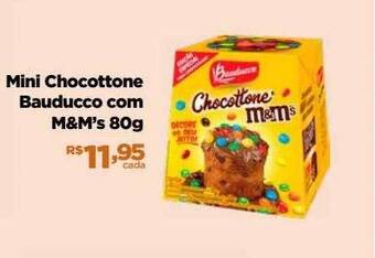 Farmácias Nissei Mini chocottone bauducco com m&m's oferta