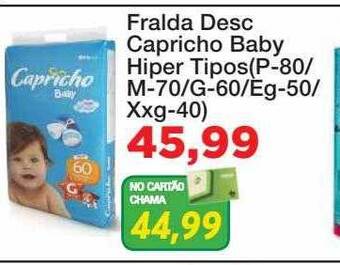 Fralda desc capricho baby hiper tipos