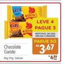 Supermercados Condor Chocolate garoto oferta