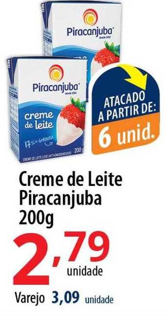 Akki Atacadista Creme de leite piracanjuba oferta