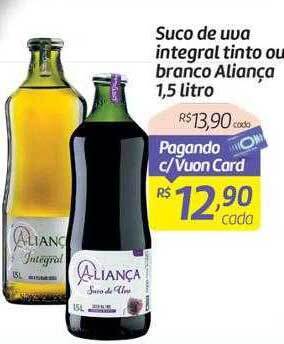 Comper Suco de uva integral tinto ou branco aliança oferta
