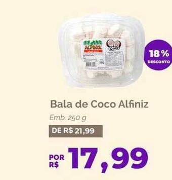 Oba Hortifruti Bala de coco alfiniz 18% desconto oferta