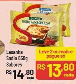 Lasanha sadia sabores