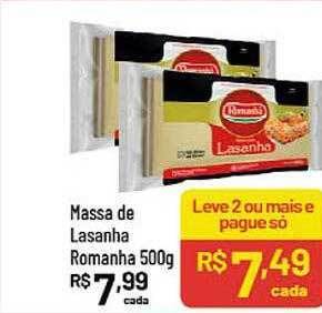 Supermercados Goes Massa de lasanha romanha oferta