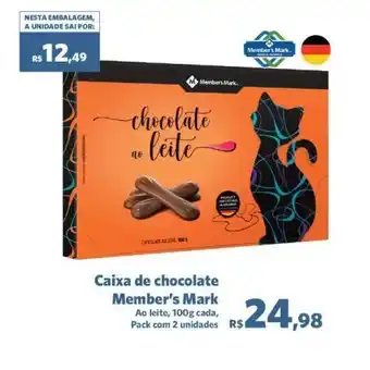 Sam's Club Caixa de chocolate members mark oferta