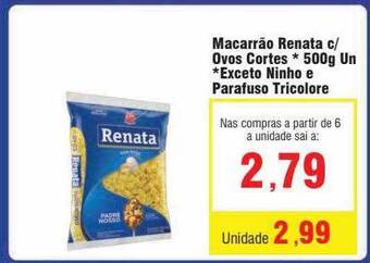 Spani Atacadista Macarrão renata c ovos cortes oferta