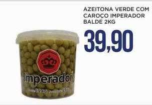 Azeitona verde com caroço imperador balde
