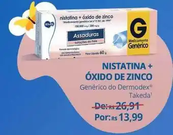 Nistatina + óxido de zinco genérico de dermodex takeda