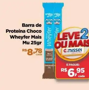Farmácias Nissei Barra de proteína choco wheyfer mais mr 25gr oferta
