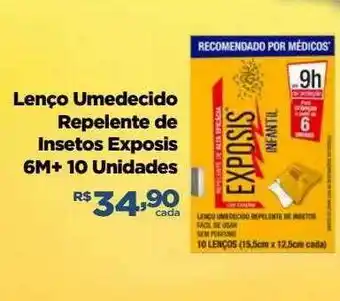 Farmácias Nissei Lenço umedecido repelente de insetos exposis 6m+ 10 oferta