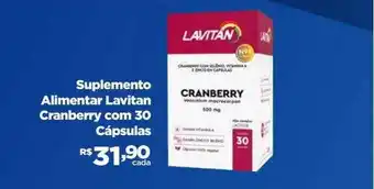 Farmácias Nissei Suplemento alimentar lavitan cranberry com 30 cápslas oferta