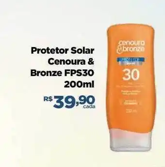 Farmácias Nissei Protetor solar cenoura & bronze fps30 oferta