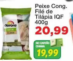 Chama Supermercados Peixe cong. filé de tilápia iqf oferta