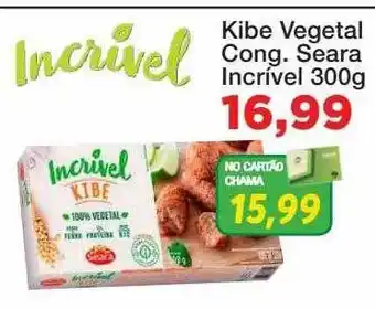 Chama Supermercados Kibe vegetal cong. seara incrível oferta