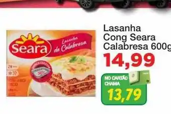 Chama Supermercados Lasanha cong seara calabresa oferta