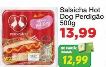 Chama Supermercados Salsicha hot dog perdigão oferta