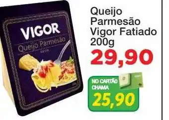 Chama Supermercados Queijo parmesão vigor fatiado oferta
