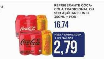 Apoio Mineiro Refrigerante coca-cola tradicional ou sem açúcar 6 oferta
