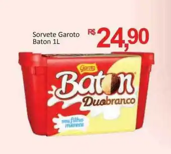 Sorvete garoto baton 1l