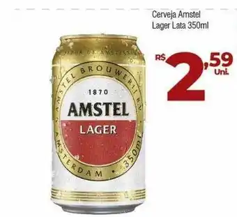 Brasão Supermercados Cerveja amstel lager lata oferta