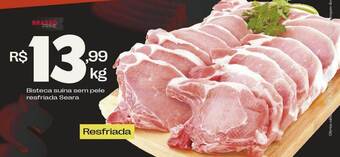 Brasão Supermercados Bisteca suína sem pele resfriada seara oferta