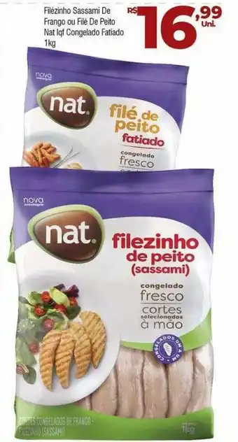 Brasão Supermercados Filézinho sassami de frango ou filé de peito nat iqf congelado fatiado oferta