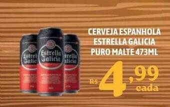 Cerveja espanhola estrella galicia puro malte
