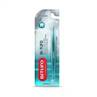 Escova dental bitufo dois tufos bi-tufo extramacia + 2 protetores de cerdas