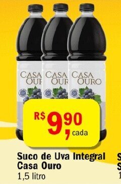 Suco de Uva integral Casa Ouro 1.5L