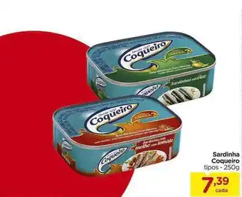 Carrefour Sardinha Coqueiro Tipos 250g oferta