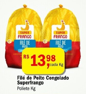 Ultrabox File de Peito Congelado Superfrango 1kg oferta